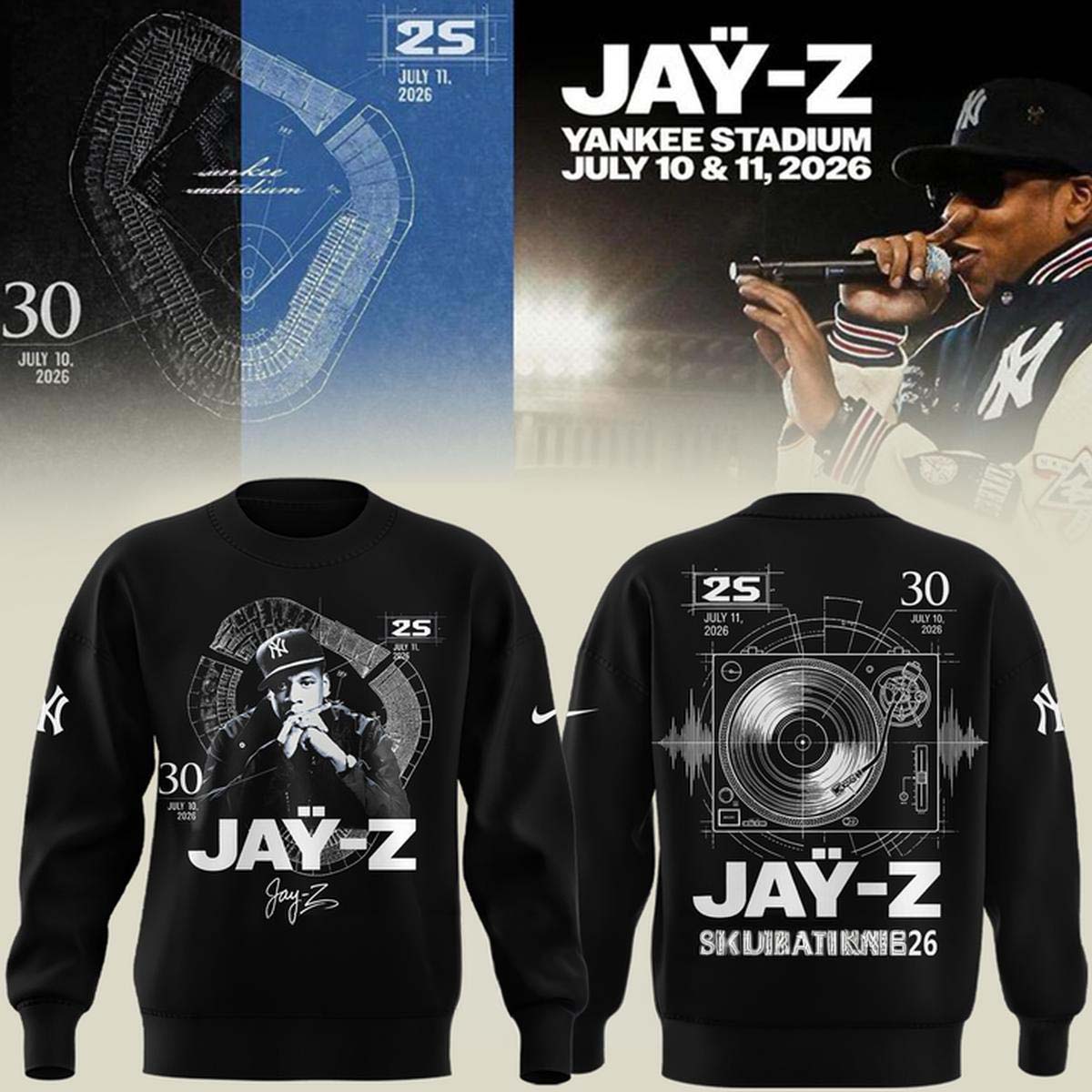 Jay-Z Reasonable Doubt & The Blueprint Album Celebrate Shows 2026 Sweatshirt - Best Gift for Fans