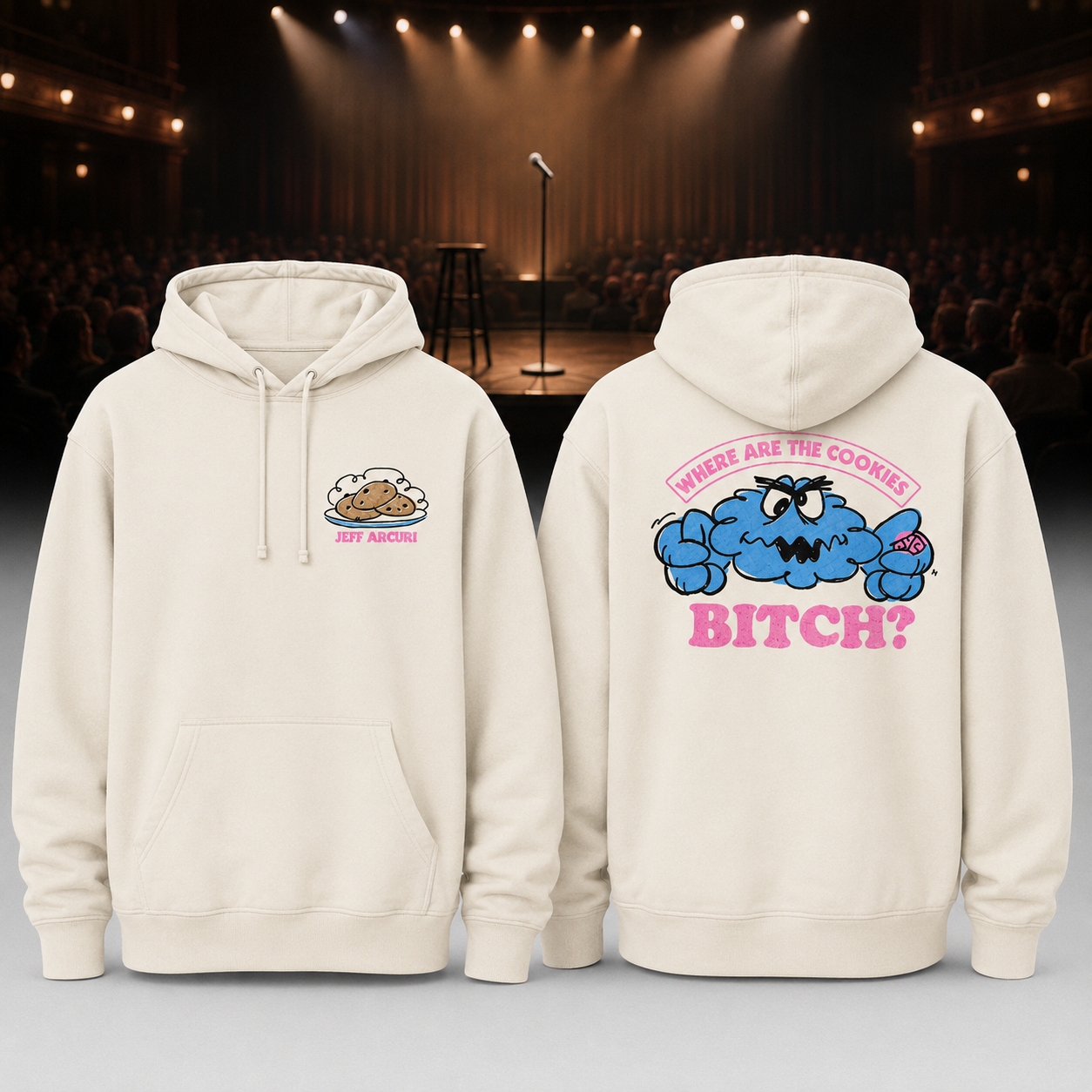 Jeff Arcuri Where Are The Cookies White Hoodie