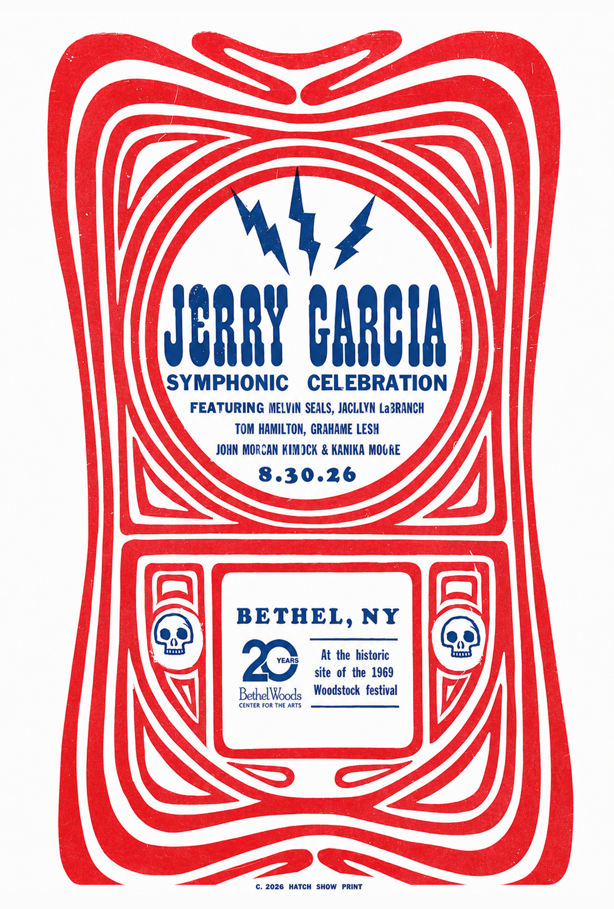 jerry garcia august 30 bethel woods 2026 bethel ny concert poster merch Ob91o - merchtourboutique