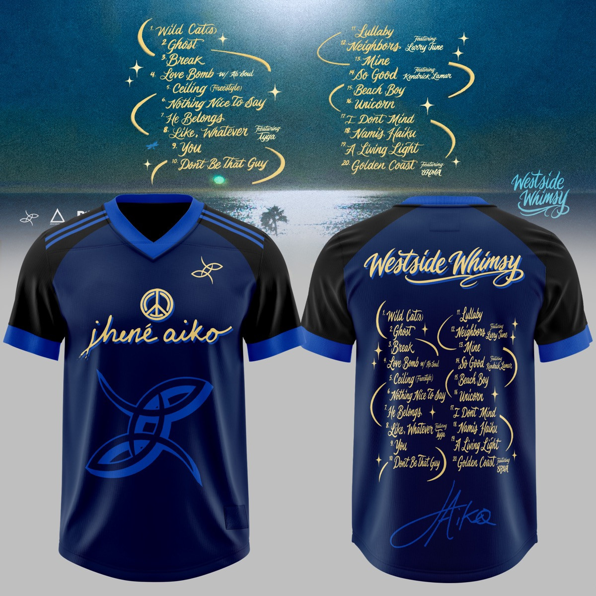 JHN AIK The Magic Hour Tour 2026 Westside Whimsy Blue Baseball Jersey 1 - Unicasport JHN AIK The Magic Hour Tour 2026 Westside Whimsy Blue Baseball Jersey