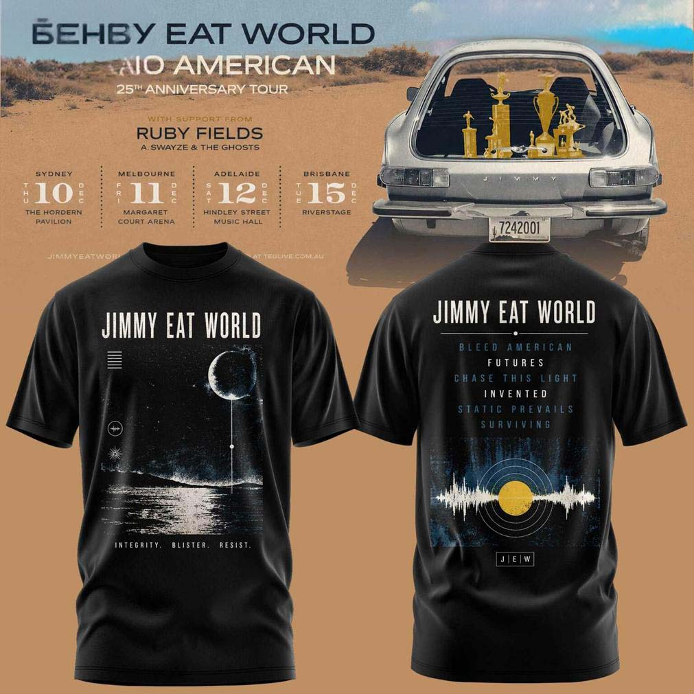 Jimmy Eat World Black 25 Years Music Fan T Shirt
