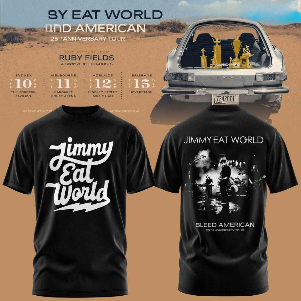 Jimmy Eat World Black Album Tour Graphic T Shirt