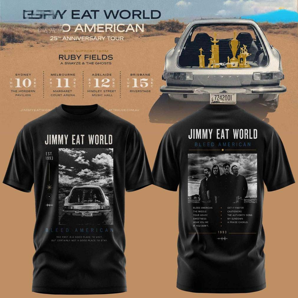 Jimmy Eat World Black Bleed American 25th Anniversary T Shirt