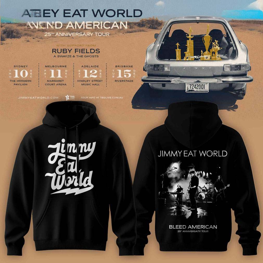 Jimmy Eat World Black Concert Graphic Hoodie