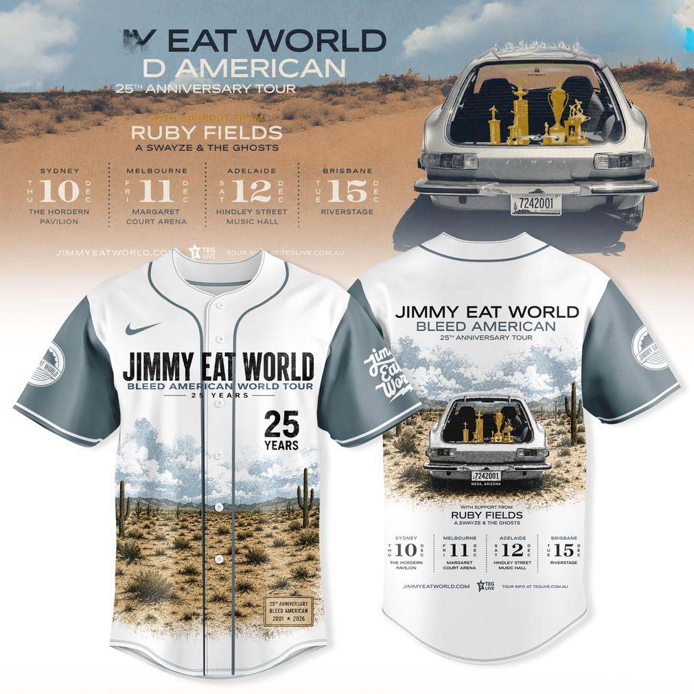 Jimmy Eat World White Bleed American Baseball Jersey