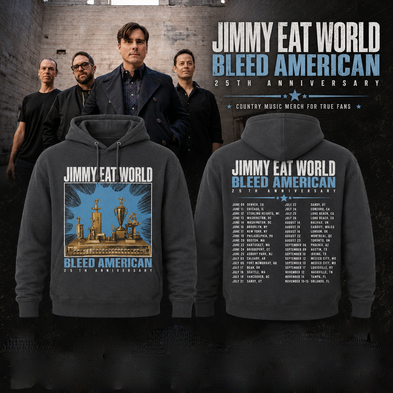 Jimmy Eat World Bleed American 25th Anniversary Hoodie