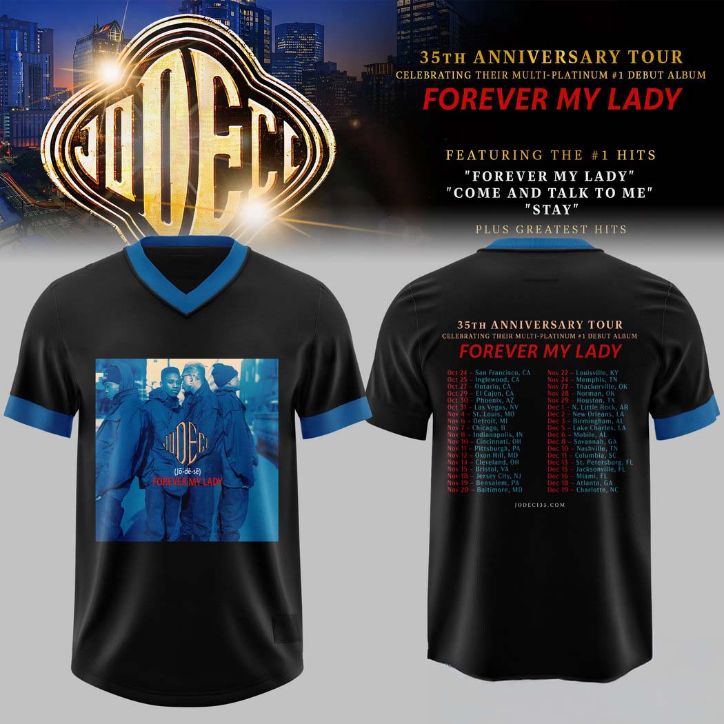 Jodeci Forever My Lady 35th Anniversary Tour Graphic Football Jersey 1 - Unicasport Jodeci Forever My Lady 35th Anniversary Tour Graphic Football Jersey