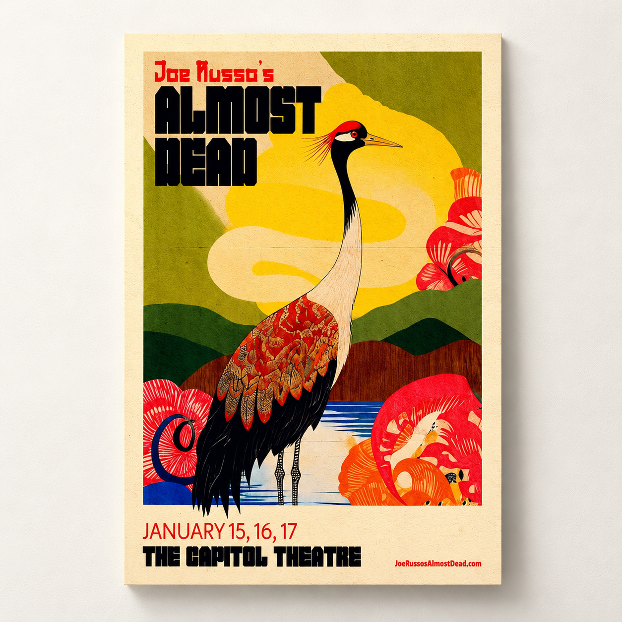 Joe Russo Almost Dead Port Chester NY Event Poster At The Capitol Theatre In Port Chester NY On January 15 16 17 2026 Home Decor Poster Canvas