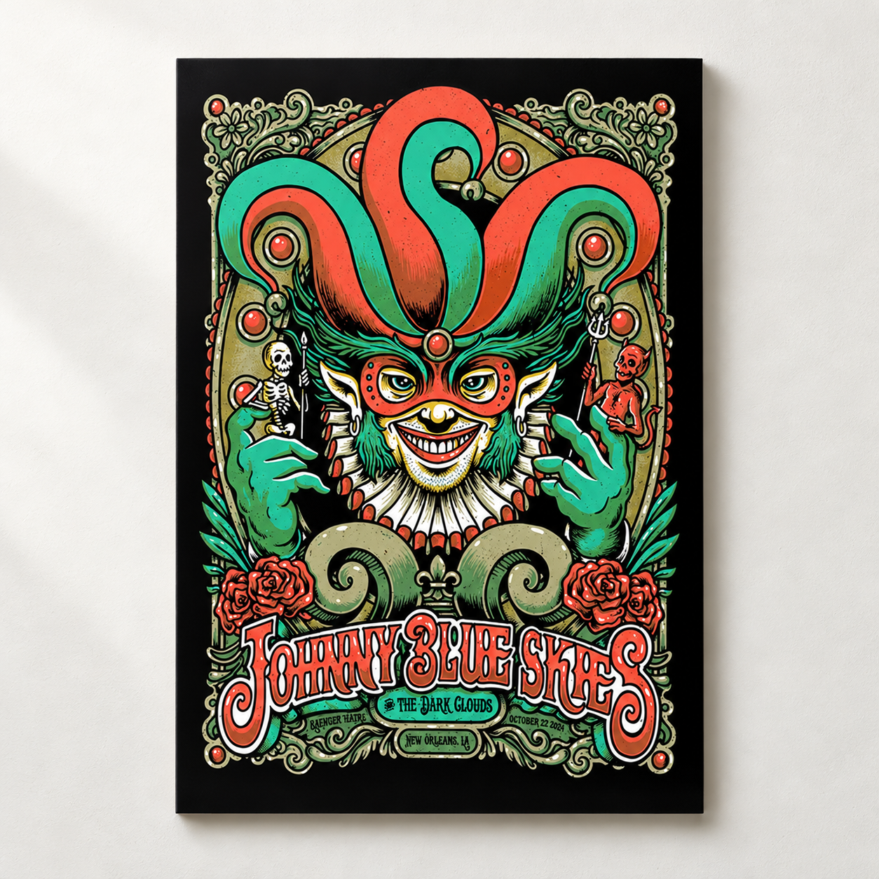 Johnny Blue Skies And The Dark Clouds New Orleans LA Event Poster At Lakefront Arena In New Orleans LA On October 27 2026 Home Decor Poster Canvas