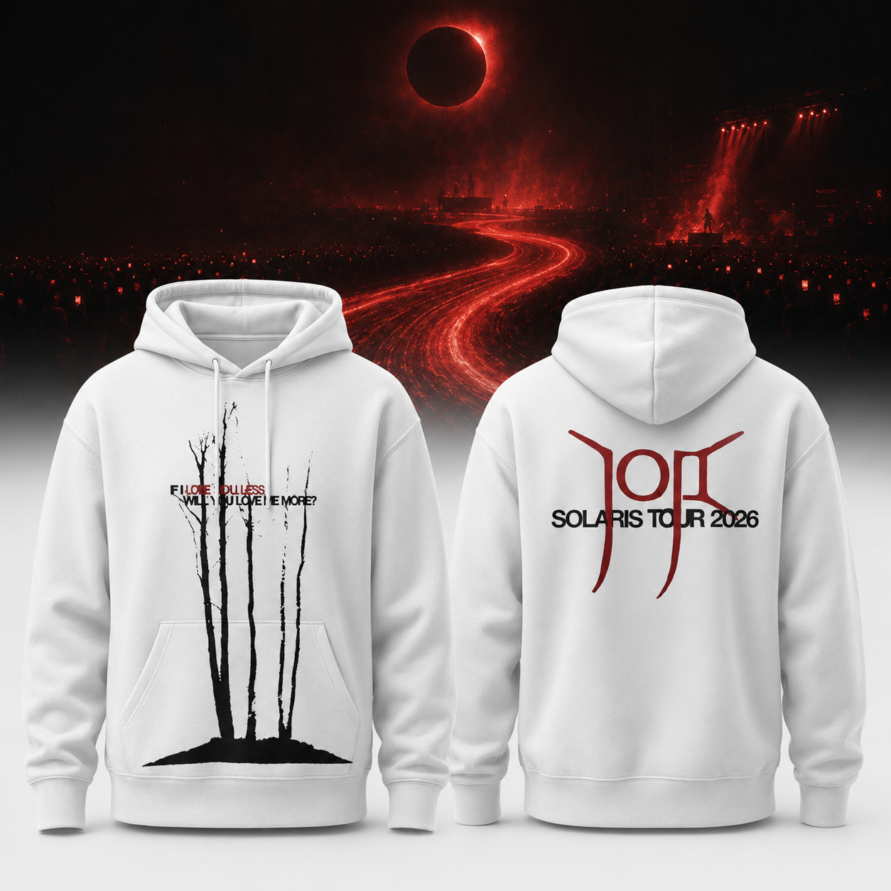Joji Solaris Tour 2026 White Hoodie