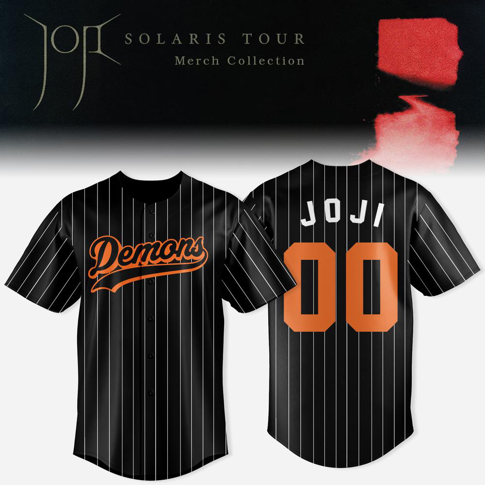 Joji Solaris Tour Black Pinstripe Baseball Jersey