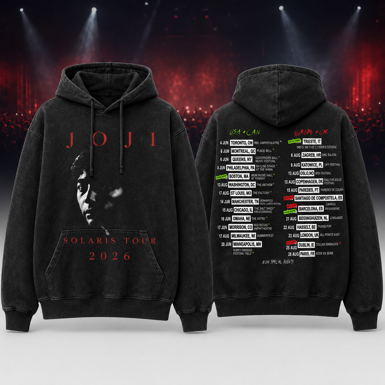 Joji Solaris Tour 2026 Graphic Hoodie