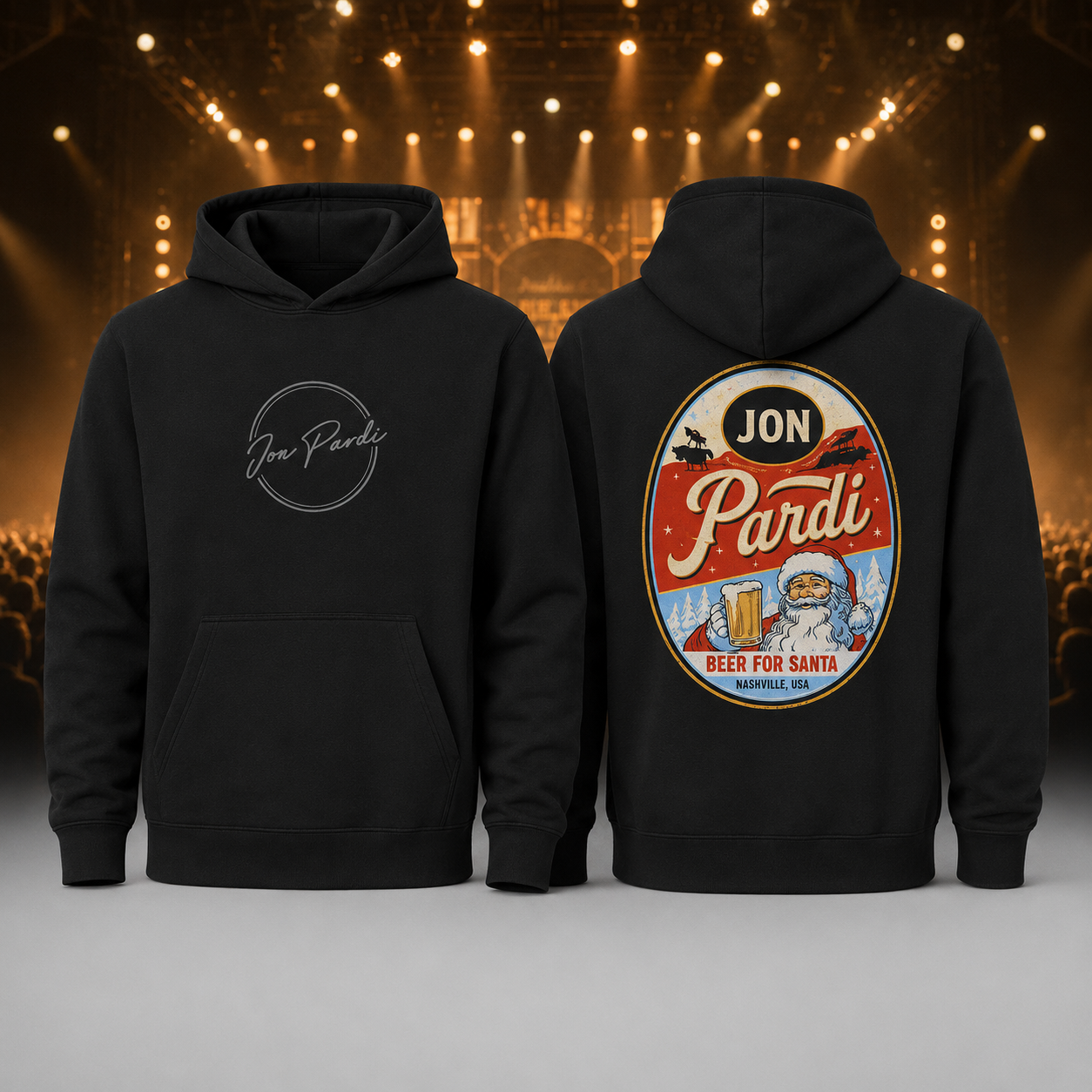 Jon Pardi Beer For Santa Pullover Hoodie - Tour 2026 Concert Merch Gift Idea