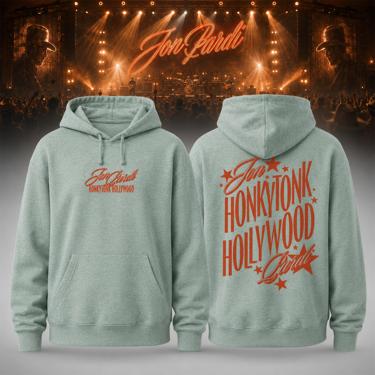 Official Jon Pardi Honkytonk Hollywood Tour 2026 Hoodie - Best Gift for Fans
