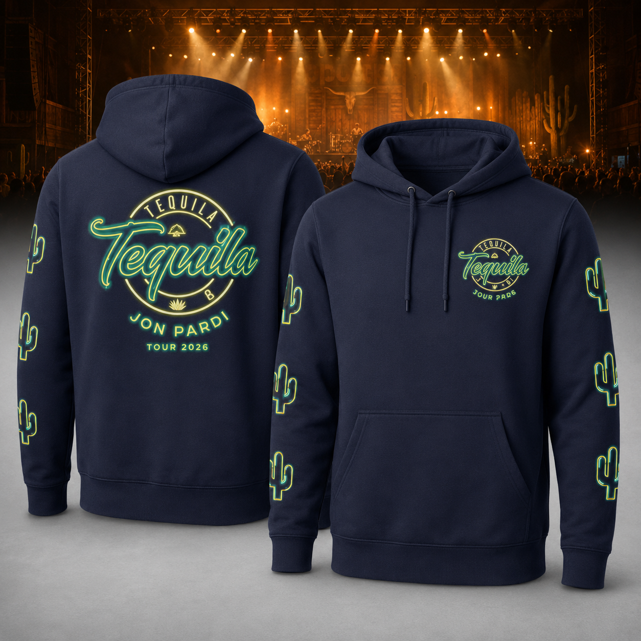 Jon Pardi Tour 2026 Tequila Pullover Hoodie - Concert Merchandise Gift for Fans