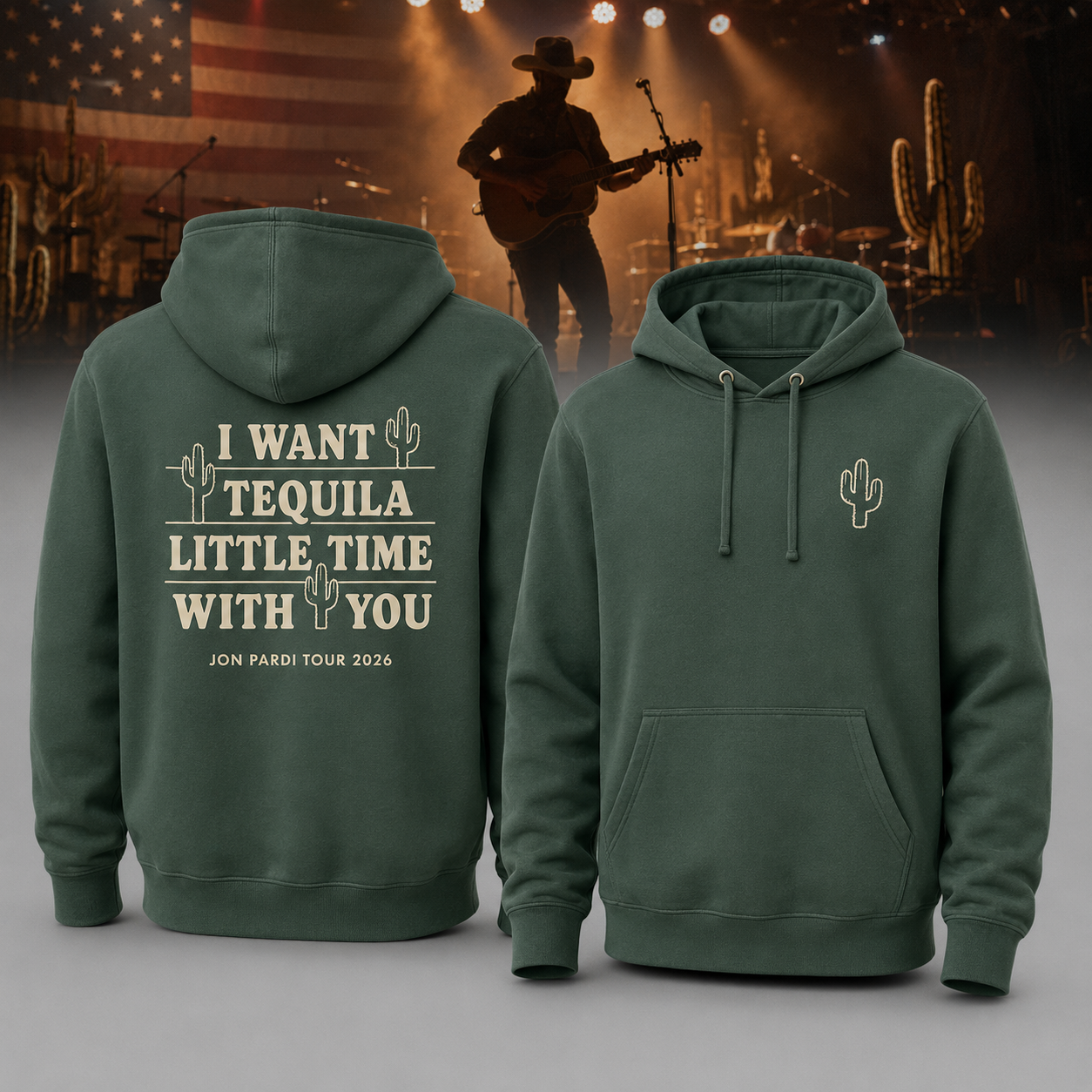 Jon Pardi Tour 2026 Tequila Little Time Hoodie - Best Gift for Fans