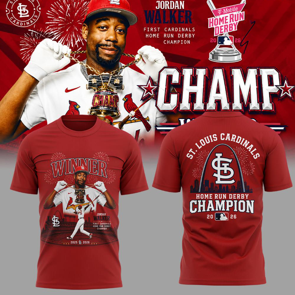 Jordan Walker Red Cardinals Home Run Derby T Shirt