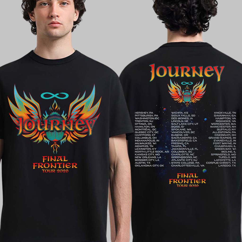 Journey Final Frontier Tour 2026TShirtJourney Merch Gifts For Rock Band Fans