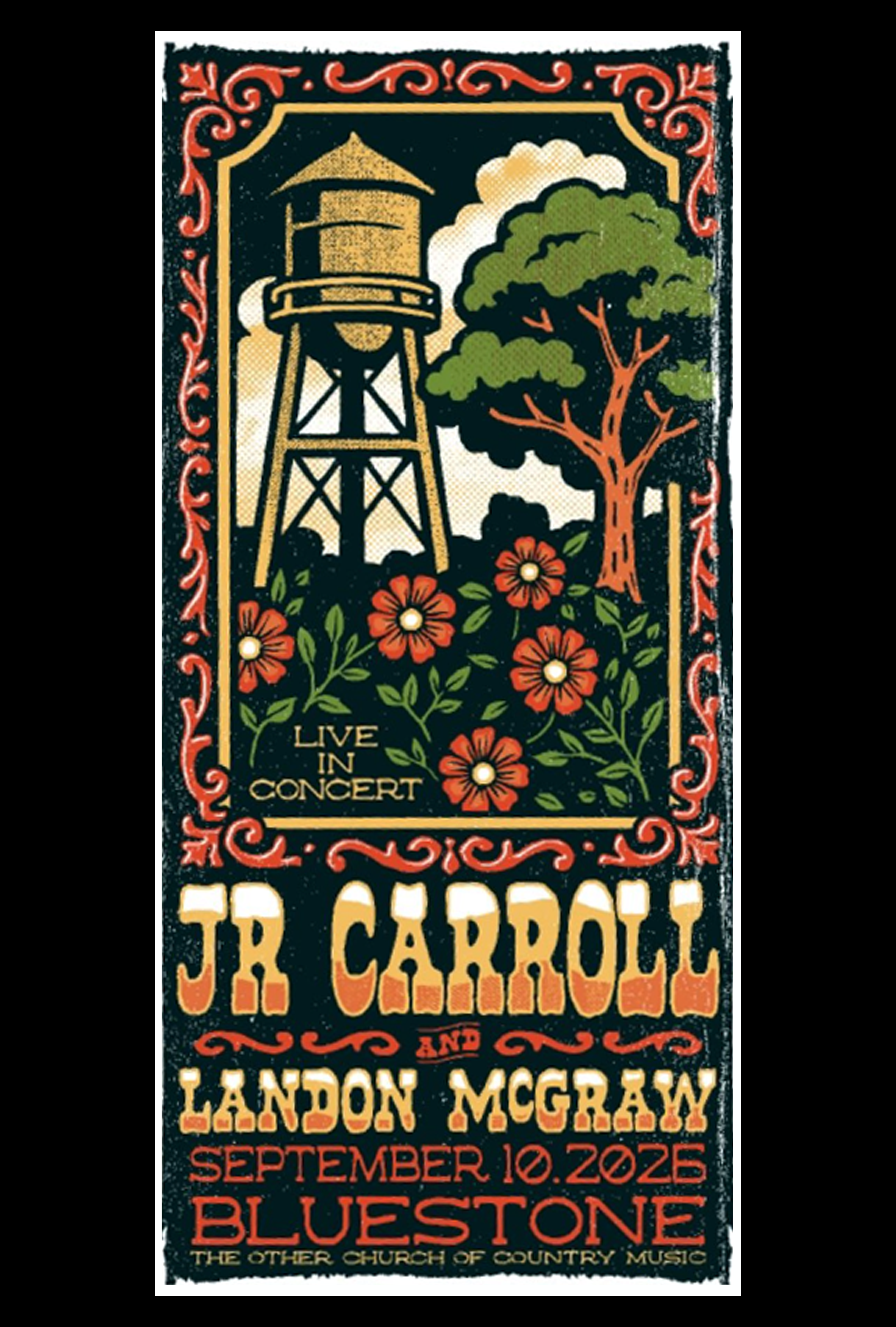 JR Carroll Landon McGravy September 10 2026 Bluestone Show Poster Limited Merch 1 - merchtourboutique jr carroll landon mcgravy september 10 2026 bluestone show poster limited merch hAZYj - merchtourboutique