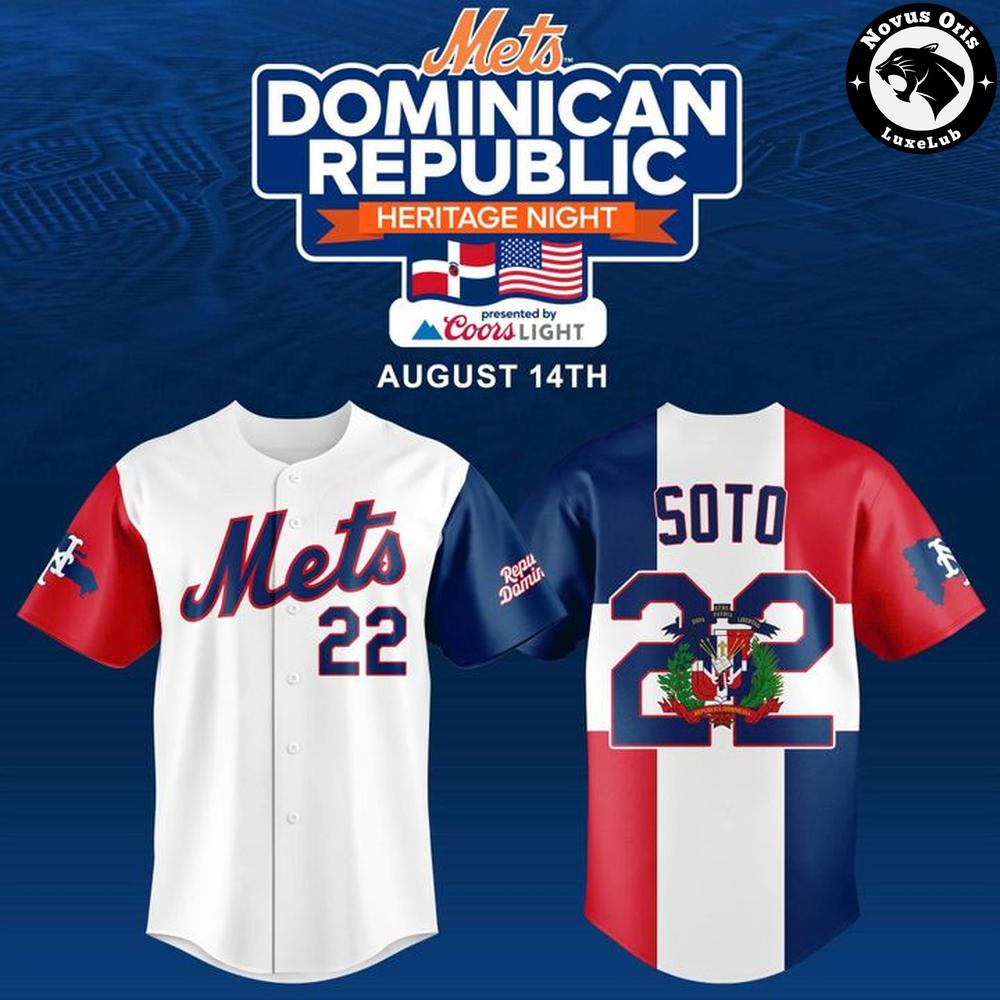 Juan Soto New York Mets Dominican Republic Heritage Night Jersey 1 - Unicasport Juan Soto New York Mets Dominican Republic Heritage Night Jersey