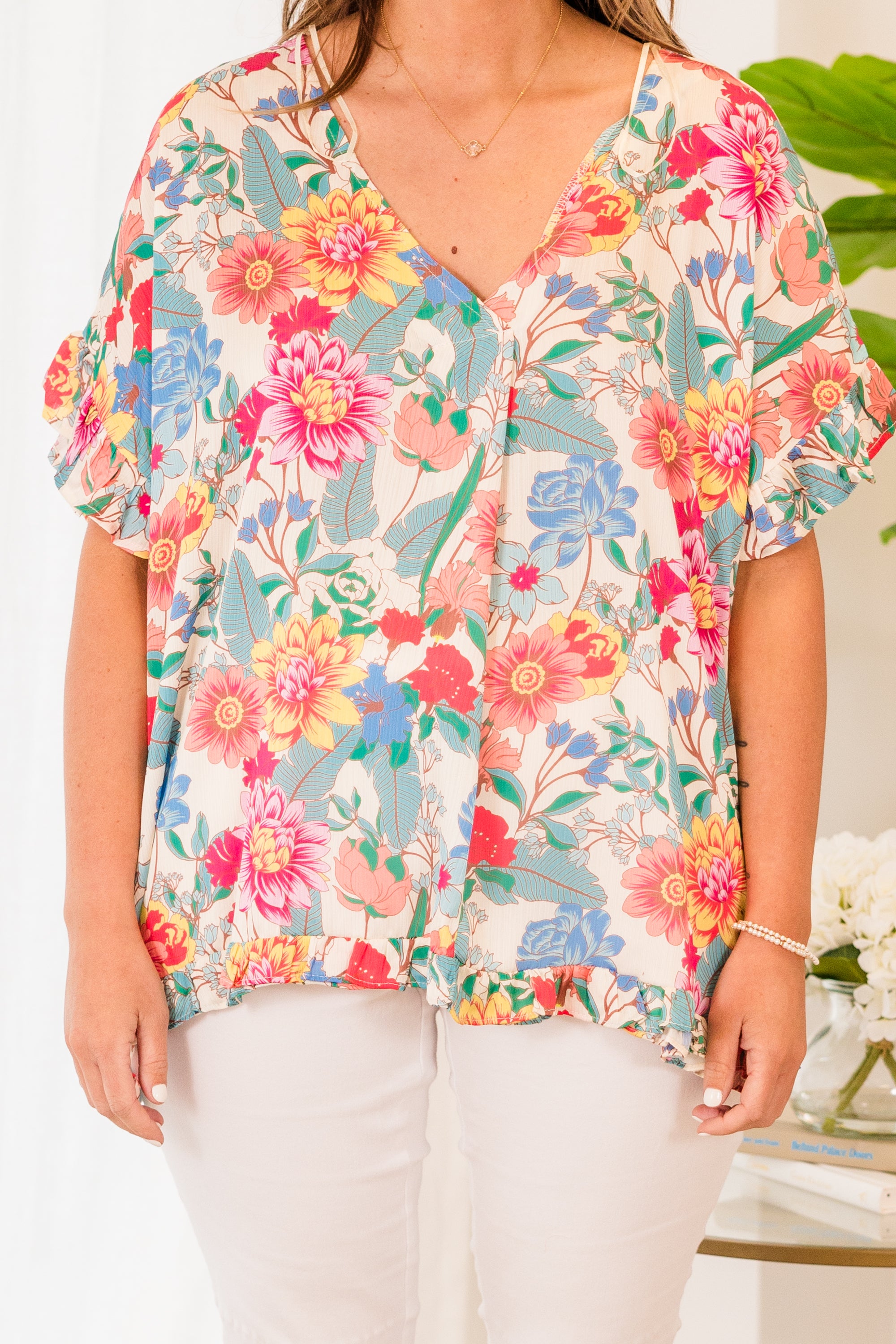 Just One More Day Top, Cream Mix 5 Just One More Day Top, Cream Mix - Image 5