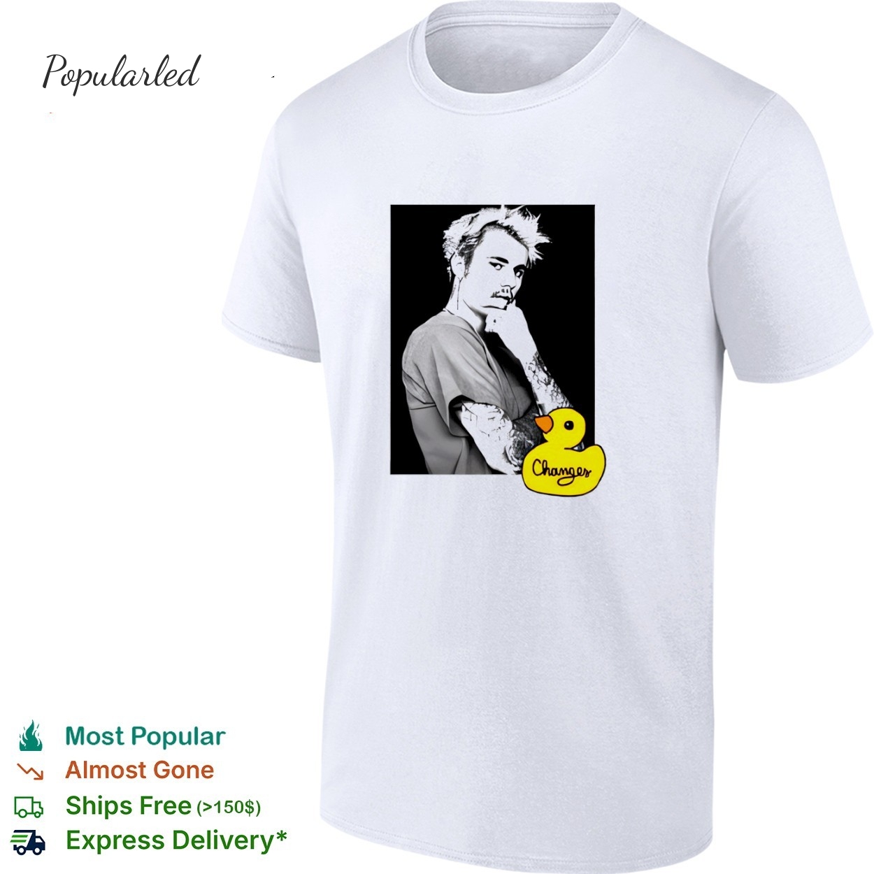 Justin Bieber Changes Duck Photo shirt