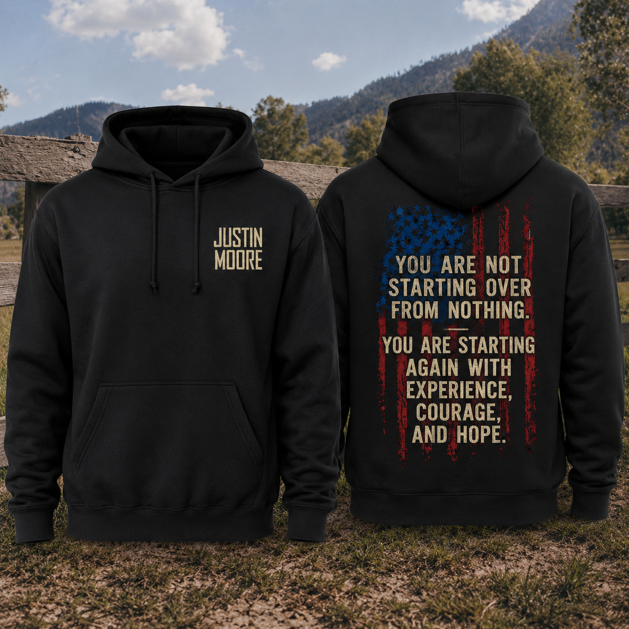 Justin Moore Tour 2026 Experience Courage Hope Hoodie Country Music Fan Gift