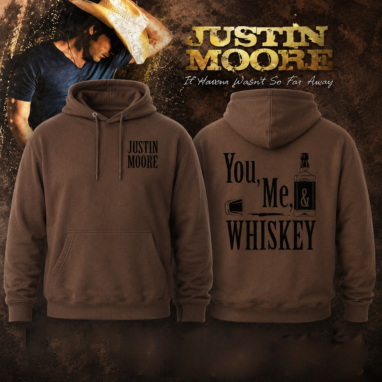 Justin More Tour 2026 You, Me & Whiskey Hoodie Country Music Gift For Fans