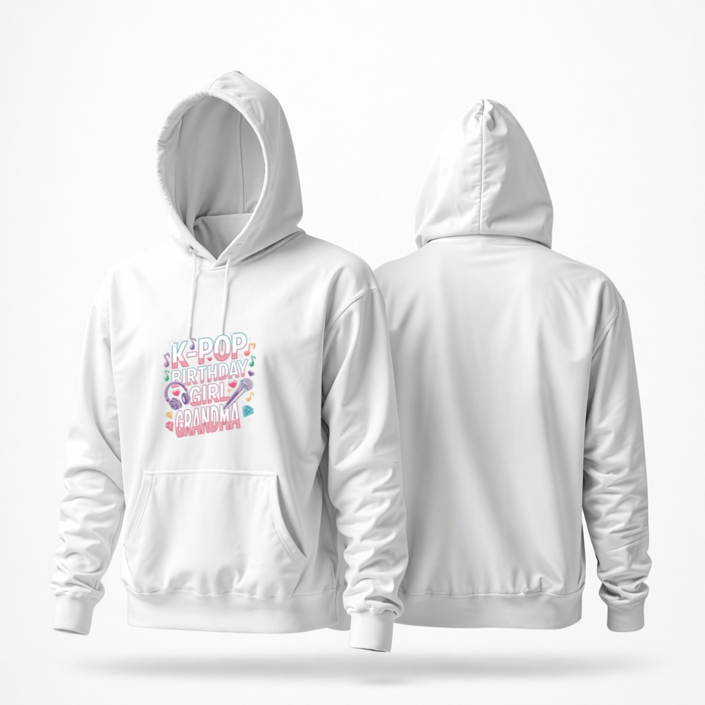 K Pop Birthday Girl Grandma Korean Pop Outfit Kpop Girls Pullover Graphic Hoodie - Image 3