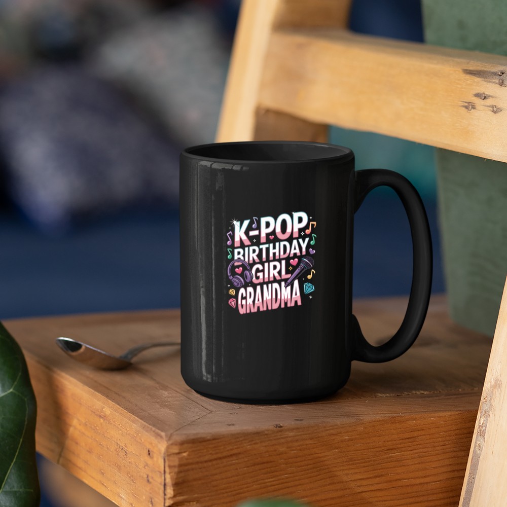 K Pop Birthday Girl Grandma Korean Pop Outfit Kpop Girls Pullover Mug - Image 3