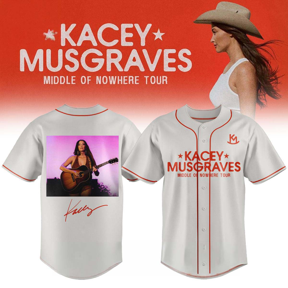 Kacey Musgraves Middle Of Nowhere 2026 Baseball Jersey Music Fan Collection 1 - Unicasport Kacey Musgraves Middle Of Nowhere 2026 Baseball Jersey Music Fan Collection
