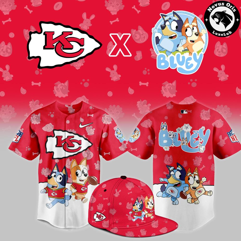 Kansas City Chiefs x Bluey Night NFL Custom Edition Jersey
