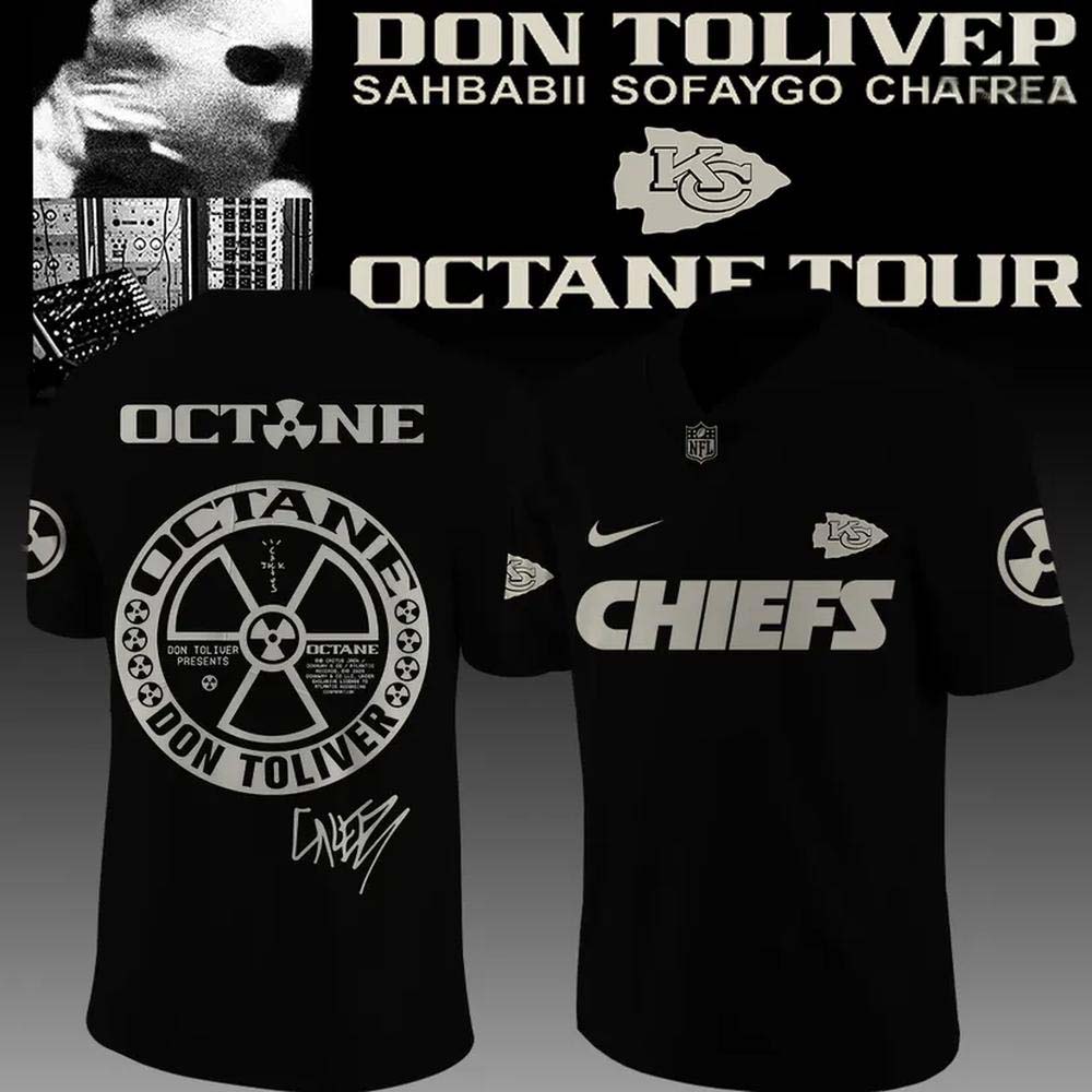 Kansas City Chiefs x Don Toliver Octane Tour Black Circular Emblem Football Jersey