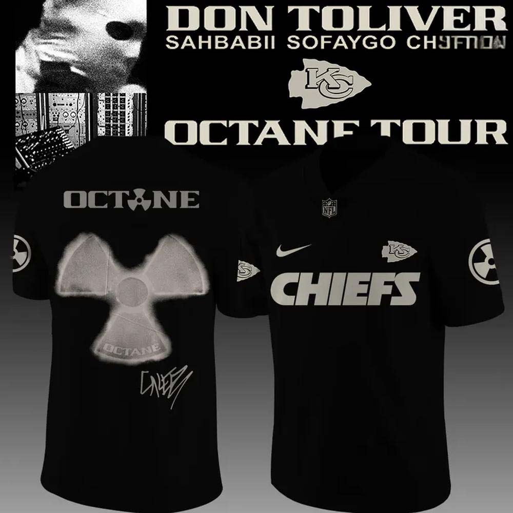 Kansas City Chiefs x Don Toliver Octane Tour Black Radiation Symbol Football Jersey