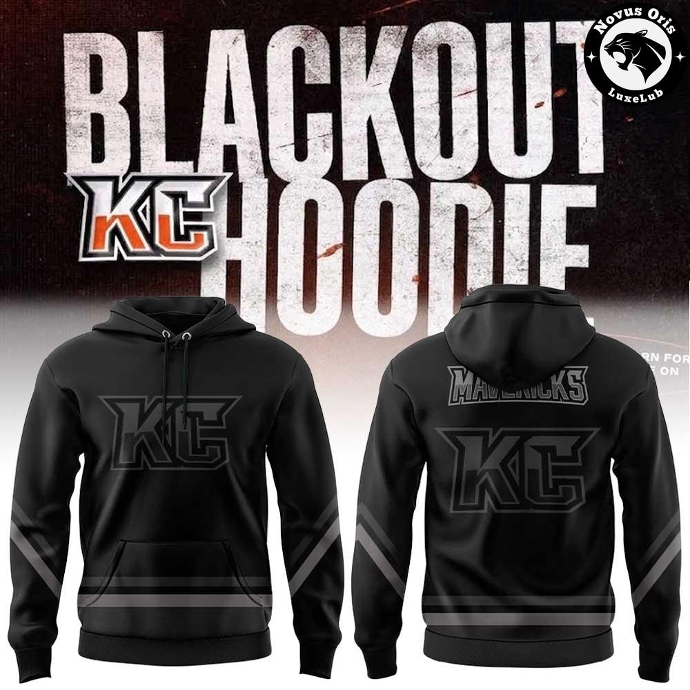 Kansas City Mavericks Blackout Black Friday Edition Hoodie 1 - Unicasport Kansas City Mavericks Blackout Black Friday Edition Hoodie