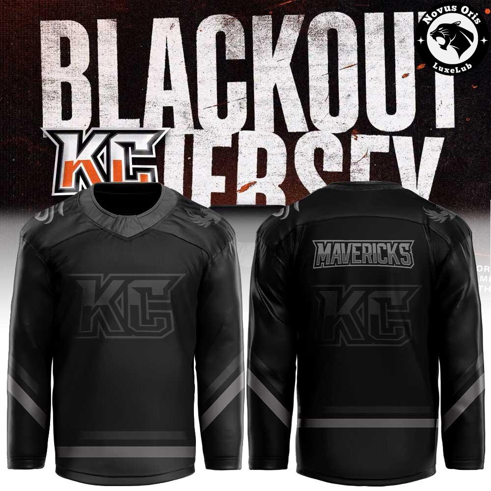 Kansas City Mavericks Blackout Black Friday Hockey Jersey 1 - Unicasport Kansas City Mavericks Blackout Black Friday Hockey Jersey