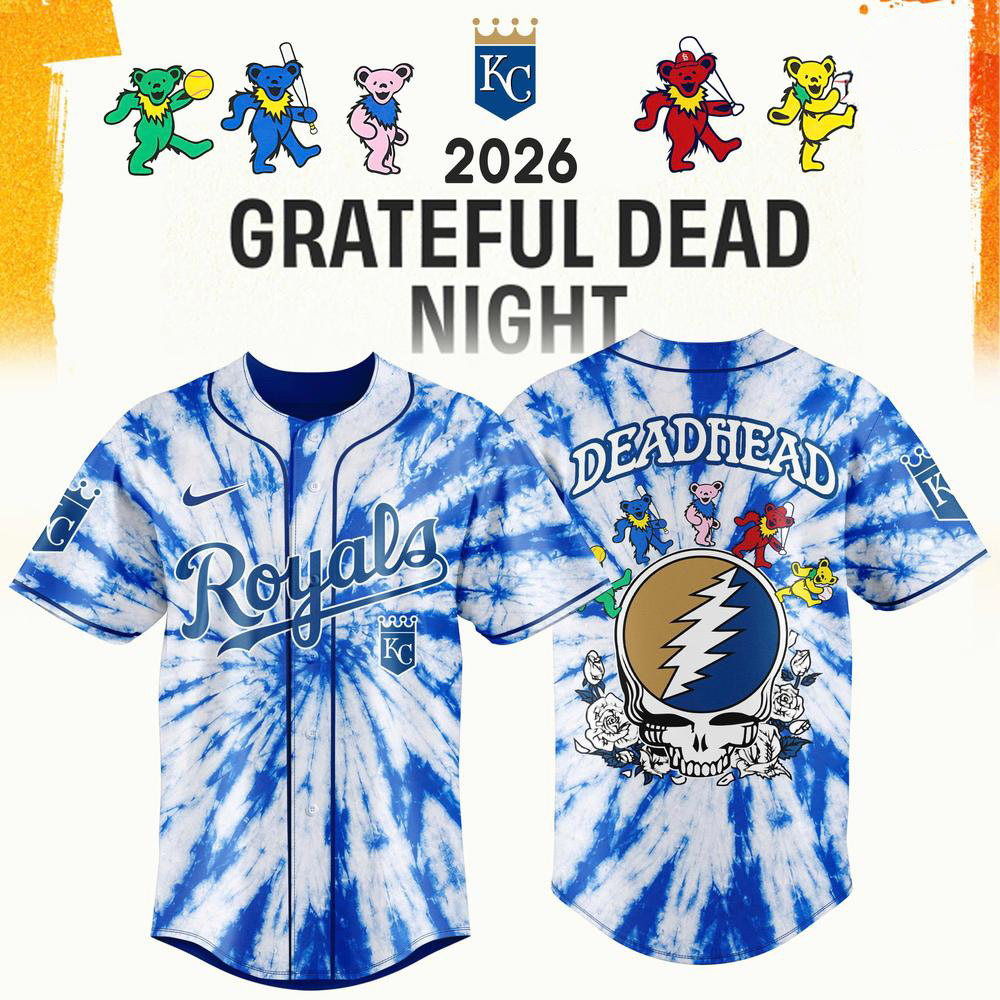 Grateful Dead Night x Kansas City Royals 2026 Baseball Jersey 1 - Unicasport Grateful Dead Night x Kansas City Royals 2026 Baseball Jersey