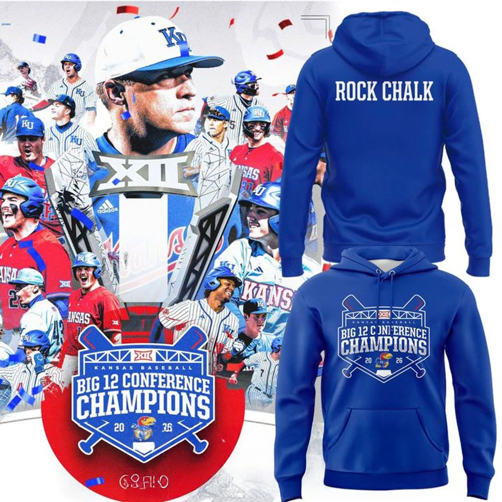 Kansas Jayhawks Baseball 2026 Big 12 Conference Regular Season Champions Hoodie