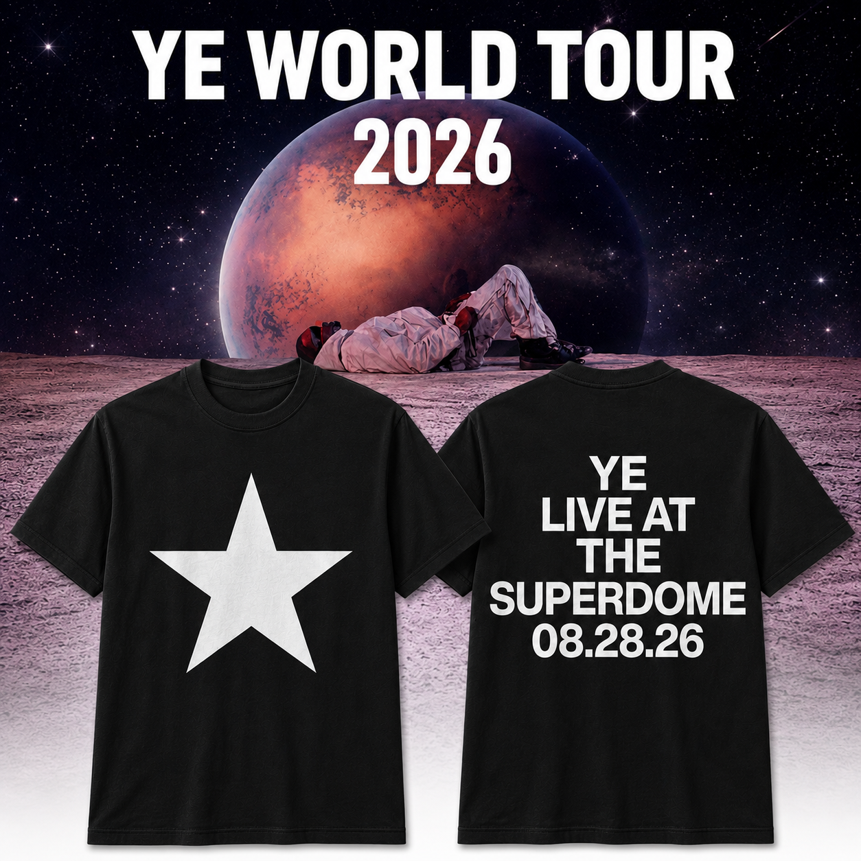 Kanye West August 28 2026 Caesars Superdome New Orleans LA Shirt