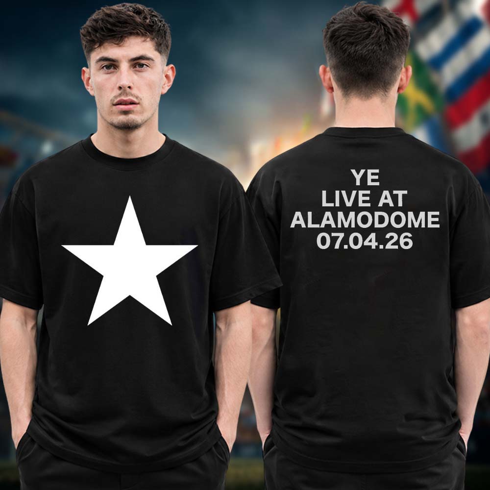 Kanye West Live At Alamodome On July 4 2026 Star Black Two Sided Unisex T Shirt
