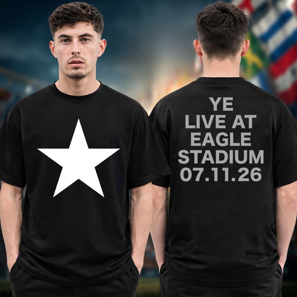 Kanye West Live At Eagle Stadium On July 11 2026 Star Black Two Sided Unisex T Shirt