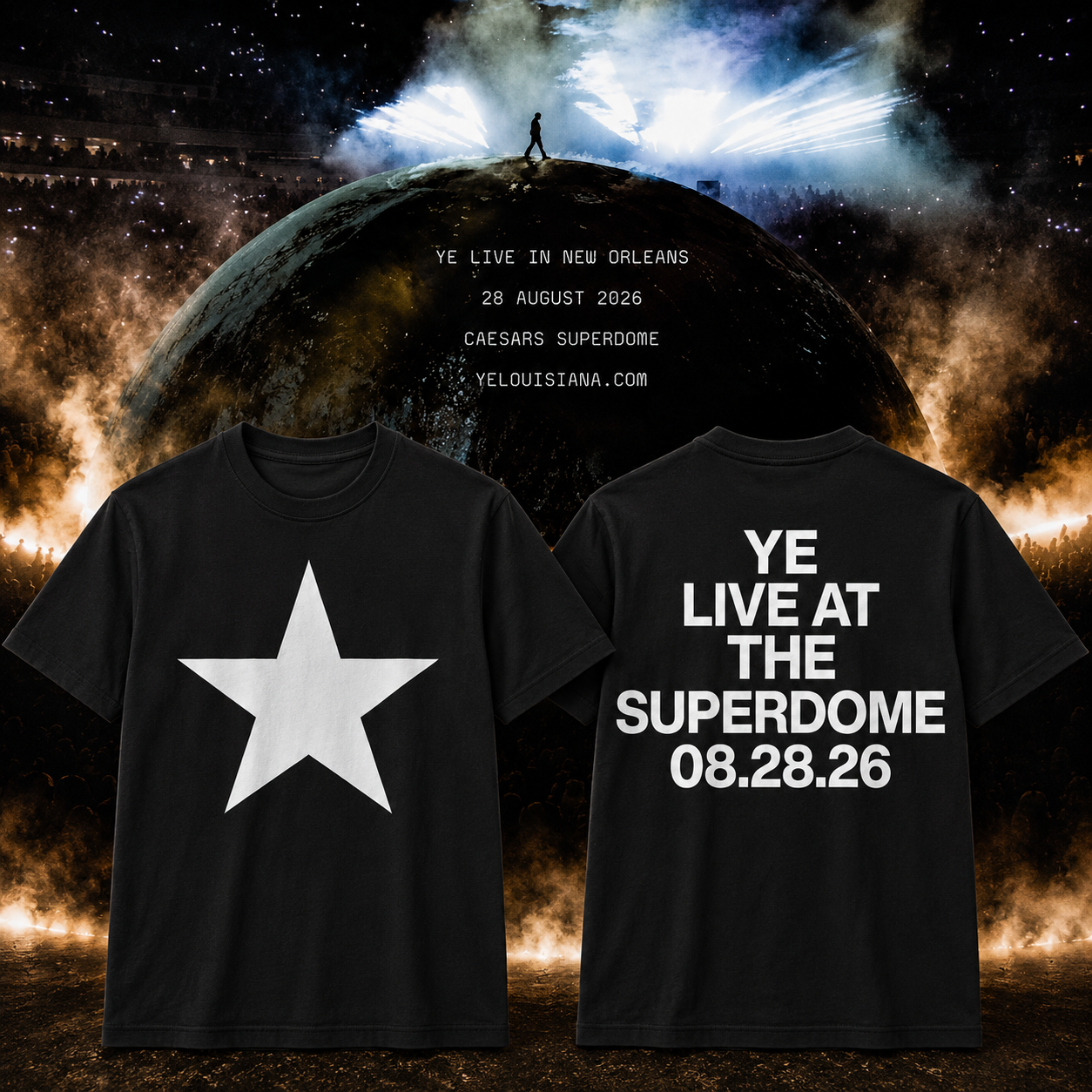 Kanye West New Orleans LA August 28 2026 Shirt Limited
