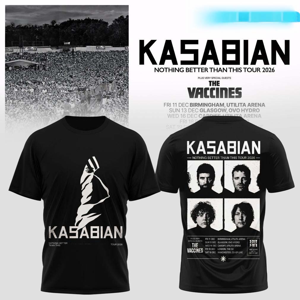 Kasabian Black Nothing Better Than This Tour 2026 T Shirt