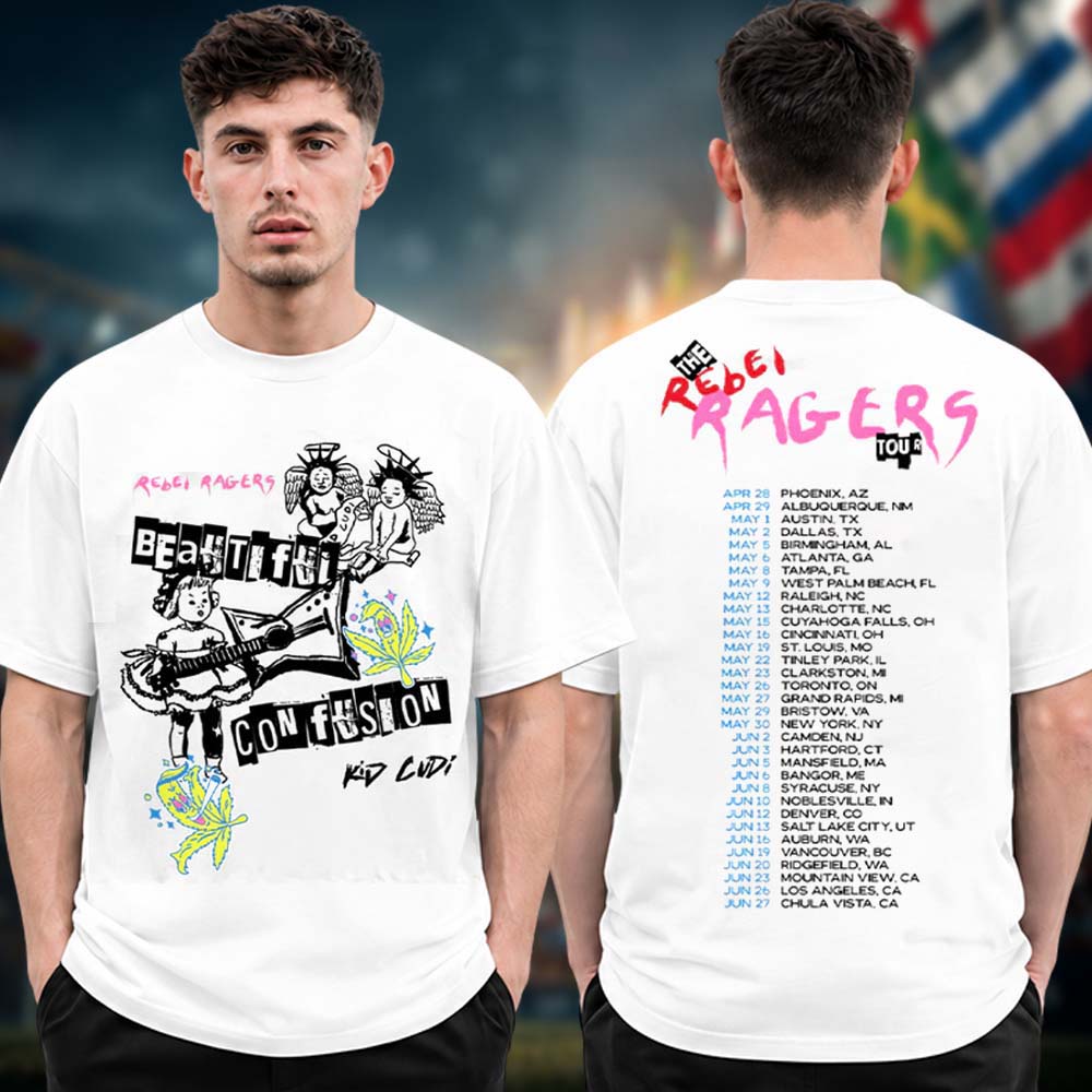 Kid Cudi Rebel Ragers Tour 2026 Beautiful Confusion Two Sided Tour Dates Unisex T Shirt