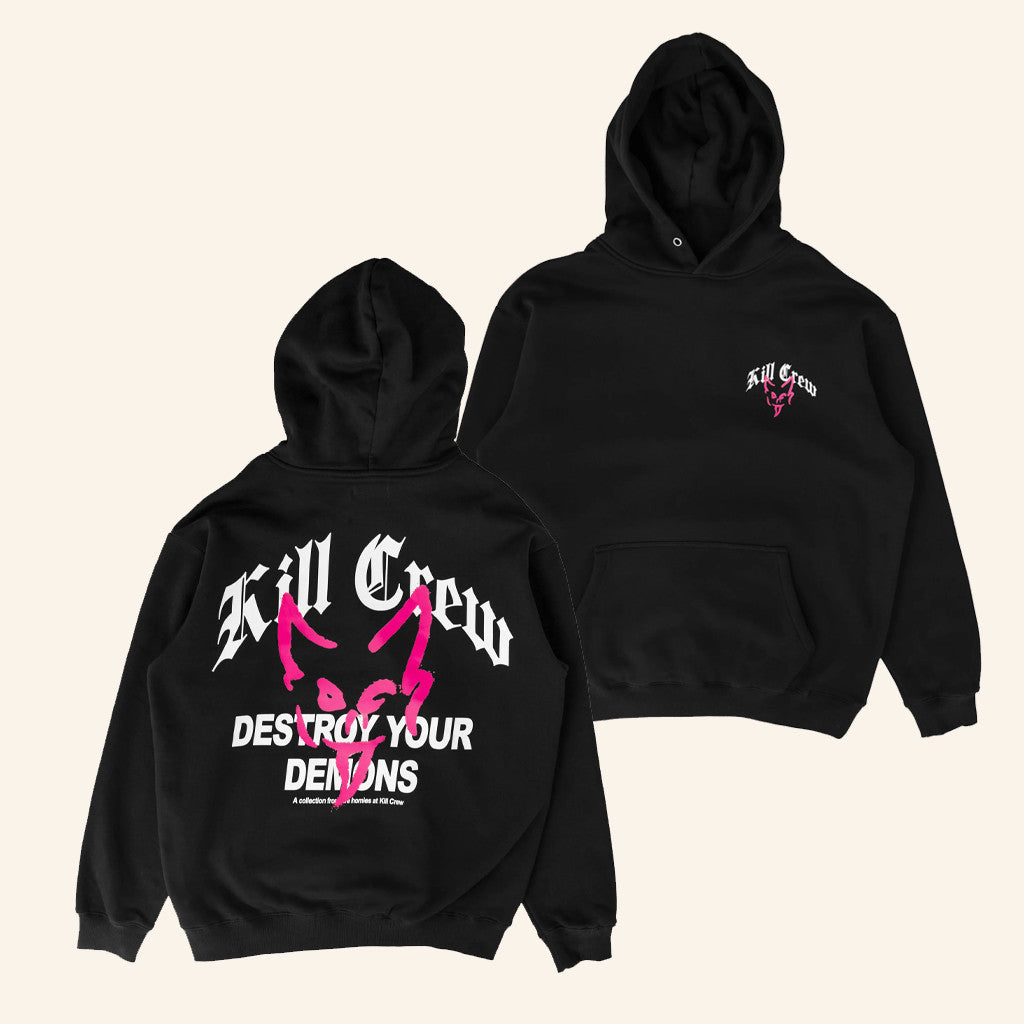 Kill Crew Merch Destroy Your Demon Hoodie Unique Gifts For Sister