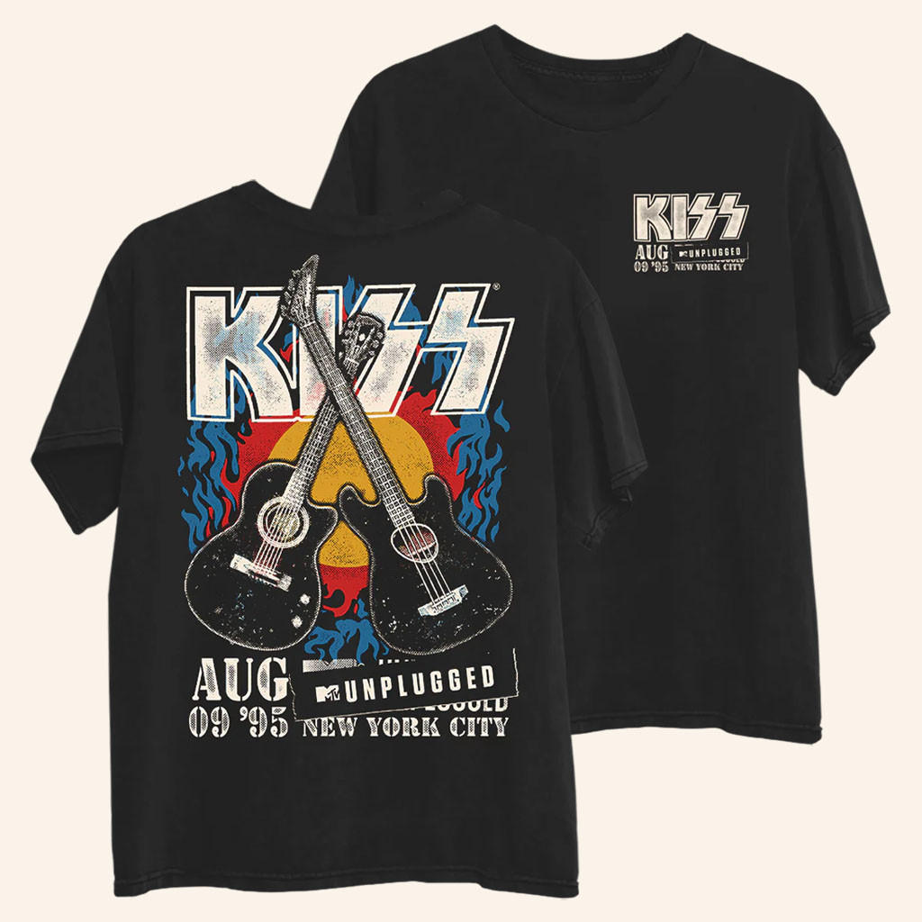 Kiss Merch 2026 Acoustic GuitarTShirtKISS Band Merch Presents For Rock Music Lovers