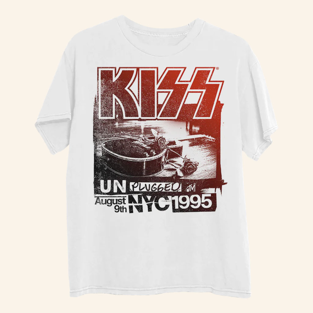 Kiss Merch August 9th 1995TShirtKISS Band Unplugged Shirt Gifts For Rock Music Fans