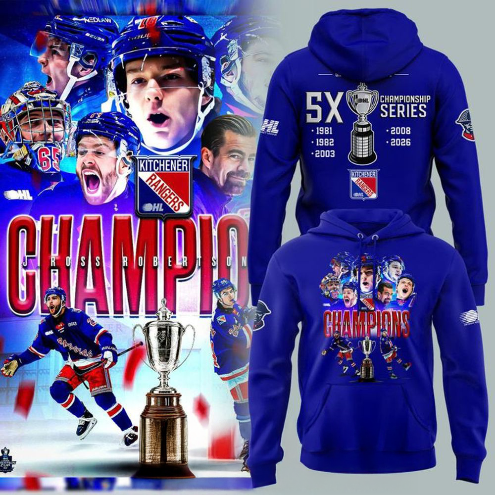 Kitchener Rangers Blue 2026 OHL Champions Special Hoodie Set