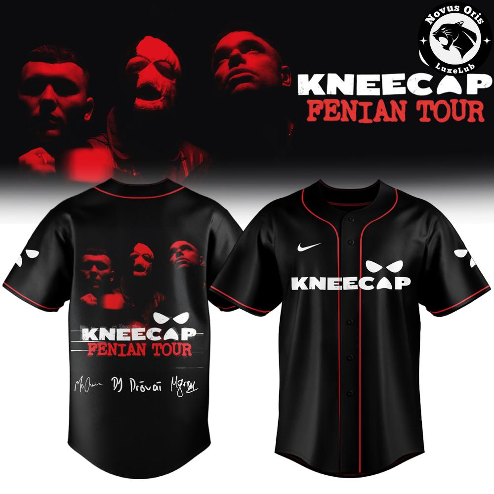 Kneecap Fenian Tour 2026 Irish Hip Hop Signature Baseball Jersey 1 - Unicasport Kneecap Fenian Tour 2026 Irish Hip Hop Signature Baseball Jersey