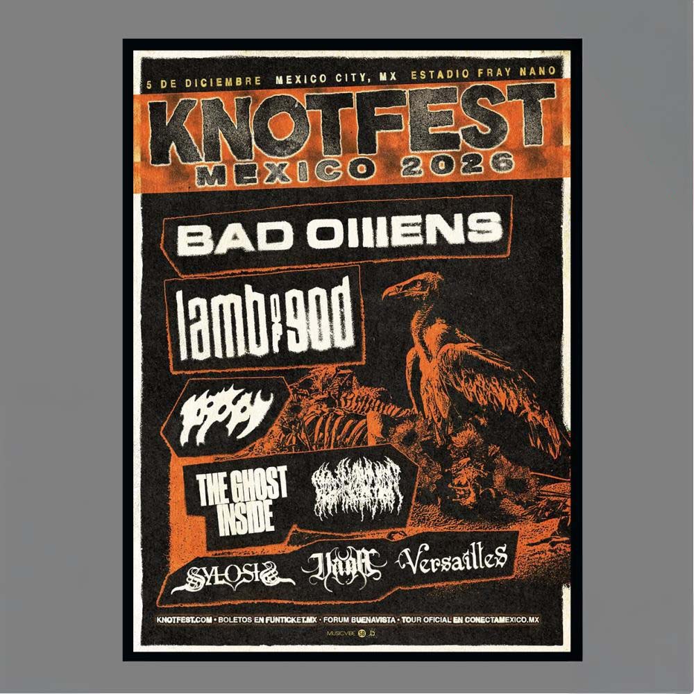 Knotfest Mexico 2026 Bad Omens Lamb Of God Estadio Fray Nano Mexico City December 5 Poster